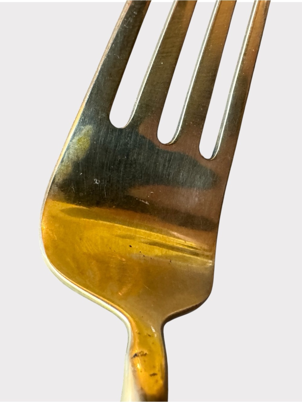 Vintage Siam Thai Brass & Rosewood Buddha Fork Mid Century Flatware - Picture 7 of 7